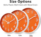 HZDHCLH Wall Clocks Battery Operated, Wall Clock Orange, 14 inch Wall Clock - Image 5