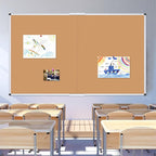 VIZ-PRO 60" x 36" Large Cork Bulletin Board, Foldable & Wall-Mounted Notice Pin - Image 7