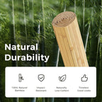 OUZUGIE 2 Pack 96x48 Inch Natural Bamboo Wall Panel – Natural Pole Wrap Paneling - Image 7