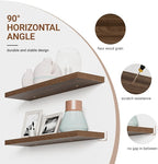 Heimlove Floating Shelves for Wall 36 Inches Long, 9.3" Deep Walnut Floating - Image 5