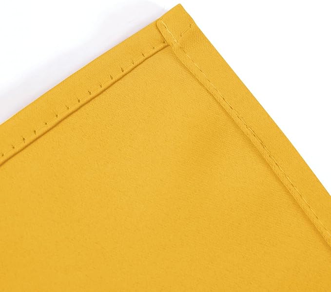 LEMOMO Blackout Curtains 52 x 90 Inch Long Yellow Curtains Set of 2 Panels Room - Image 7
