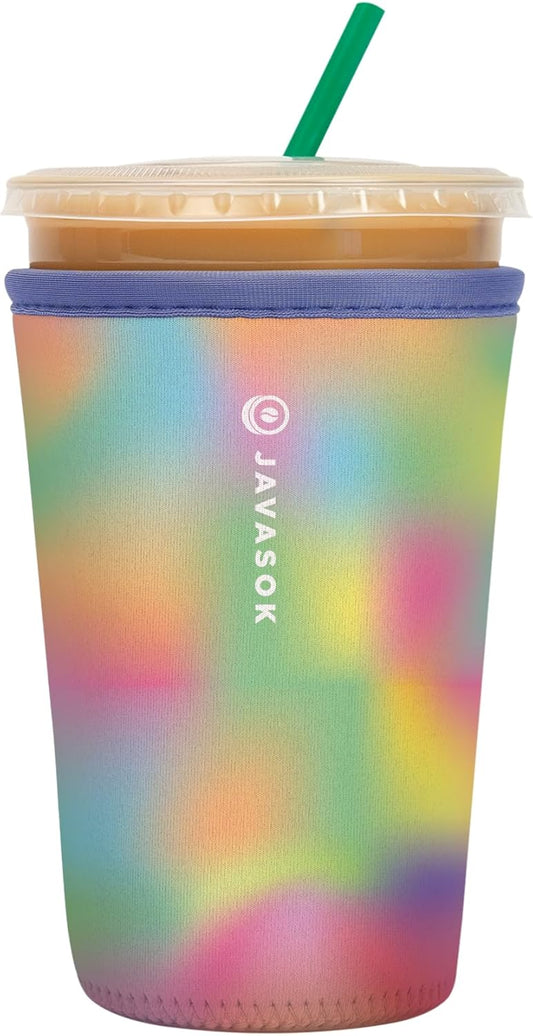 Sok It JavaSok Iced Coffee & Cold Soda Insulated Neoprene Cup Sleeve (Dreaming in Color, Medium: 22-28oz)