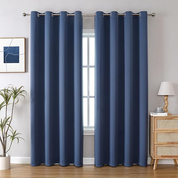 ChrisDowa Blackout Curtains 80 Inches Long 2 Panels Set by ChrisDowa