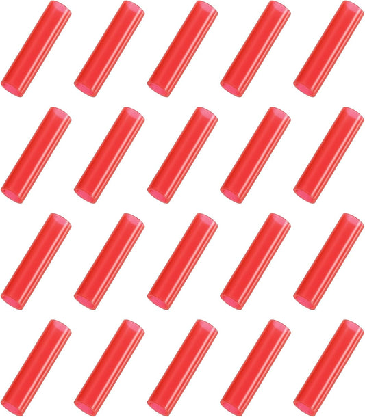 uxcell 20Pcs Silicone Straw Tips, Metal Straw Covers, Soft Reusable Straws Tips Fit for 8mm/0.31" OD Stainless Steel Straws (Red)