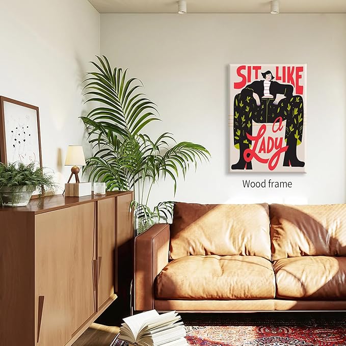 Funky Feminist Wall Art Vintage Trendy Equal Rights Canvas Poster 24x36 inch - Image 3