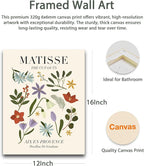 HesenDot 16x12IN Matisse Wall Art, Framed Canvas Bathroom Wall Art Pictures - Image 4