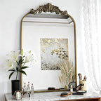Dewfig Antique Arched Wall Mirror - Image 4