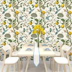 Blue Bird Self Adhesive Wallpaper Fresh Lemon Tree Peel and Stick Wallpaper - Image 4