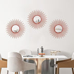 3 Pack Metal Mirrors for Wall Sunburst Wall Mirrors Home Décor Decorative - Image 3
