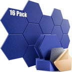 16 Pack Self-adhesive Acoustic Panels 12" X 10" X 0.4" -Sound Proof Foam Panels by Dailycooper