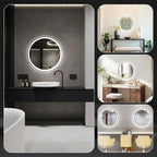 Sweetcrispy 36-Inch Round LED Bathroom Backlit Mirror - Image 7