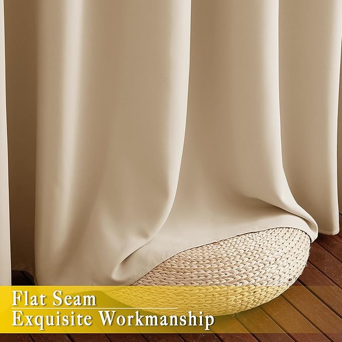 NICETOWN Blackout Living Room Curtain 118 inch Length, Grommet Thermal Curtain - Image 7