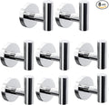 8 Pack Bath Towel Hooks, Wall Mount Towel Holder Chrome Finish Towel Rack by Homagic