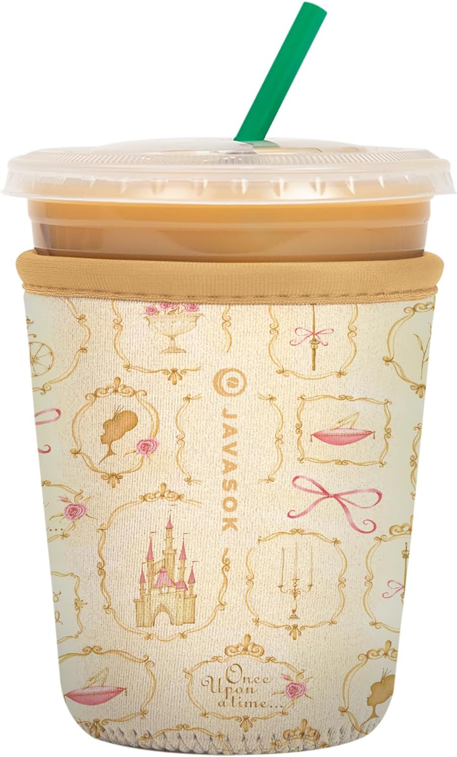Sok It JavaSok Iced Coffee & Cold Soda Insulated Neoprene Cup Sleeve (Happily Ever After, Small: 16-20oz)