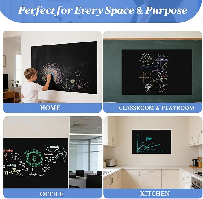 Magnetic Chalkboard Contact Paper Adhesive 15.75" x 23.62", Magnetic Chalkboards - Image 7
