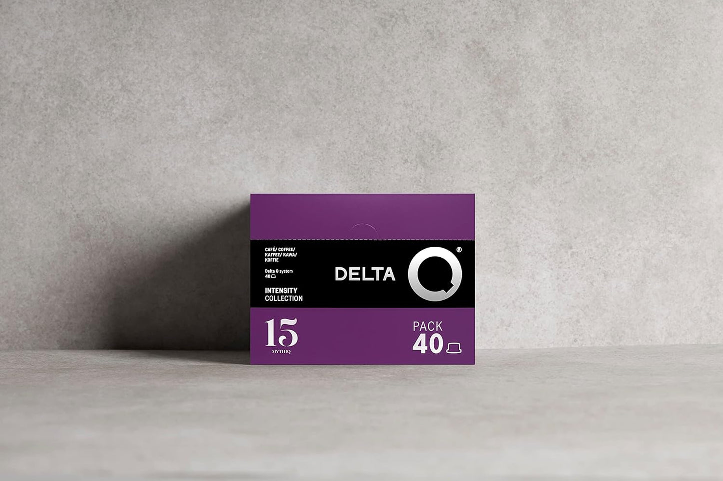 Delta Q - MythiQ Espresso Pods for Delta Q machines, Intensity 15, Notes of Cocoa, Chocolate, and Toasted Nuts, 40 Coffee Capsules