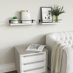 RICHER HOUSE White Bathroom Shelves, Small Floating Wall Mounted Shelf - Image 6
