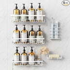 Shower Caddy, 5 Pack Shower Shelves by Deyhoc