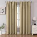 CUCRAF Beige Blackout Curtains 108 inch Length 2 Panels Set, Rod Pocket Room by CUCRAF