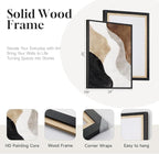 Large Framed Neutral Abstract Wall Art Set of 2 - Image 5