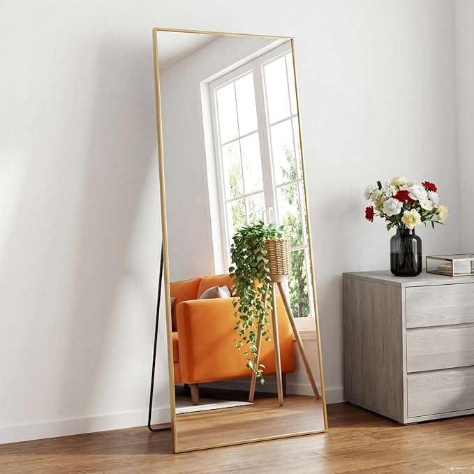 Sweetcrispy 56"x21" Full Length Mirror, Leaning or Standing Full Body Mirror - Image 2