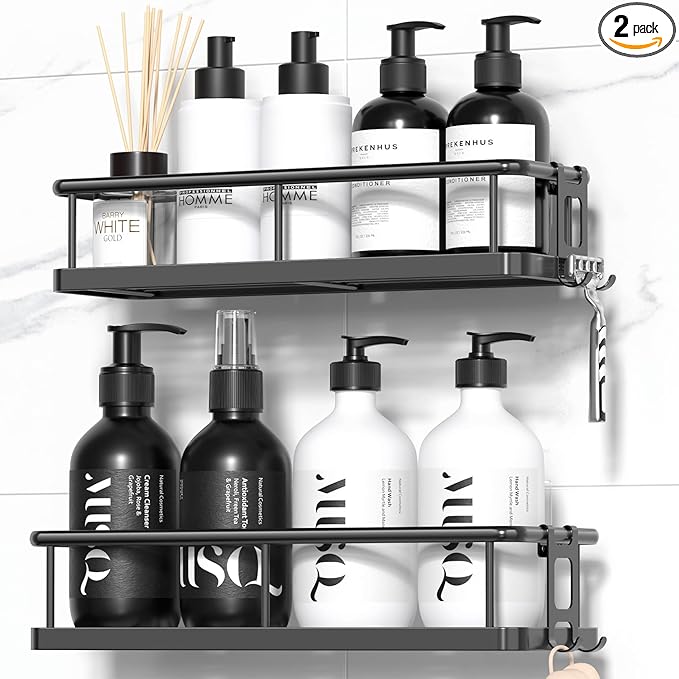YASONIC Shower Caddy Adhesive, Rustproof Shower Shelves by YASONIC
