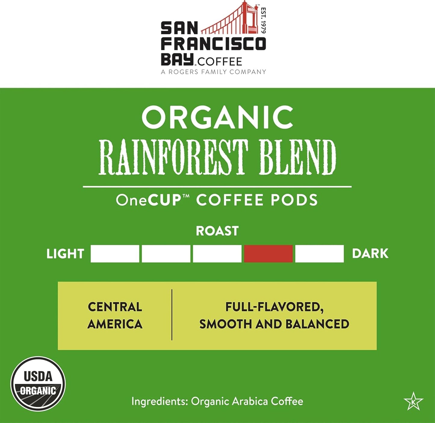 San Francisco Bay Compostable Coffee Pods - Organic Rainforest Blend (120 Ct) K Cup Compatible including Keurig 2.0, Medium Dark Roast