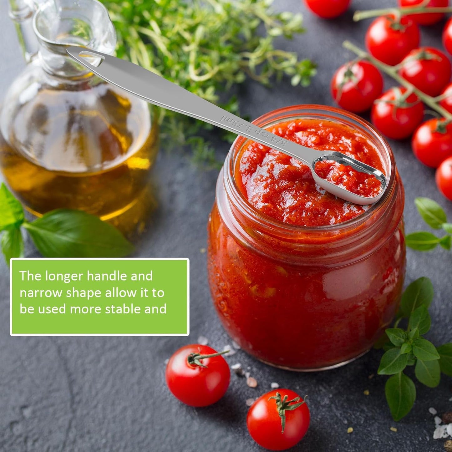 2 Pcs 1 Tablespoon(15 mL | 3 Tsp | 1 Tbsp | 15 cc | 1/2 oz) Stainless Steel Single Measuring Spoon, Long Handle Metal Measuring Spoon, Kitchen Gadgets for Cooking & Baking