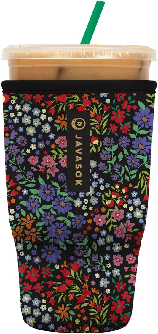 Sok It JavaSok Iced Coffee & Cold Soda Insulated Neoprene Cup Sleeve (Picnic Basket, Large: 30-32oz)