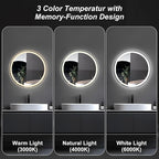 NEWBULIG 24 Inch Round LED Bathroom Wall Mirror - Image 4