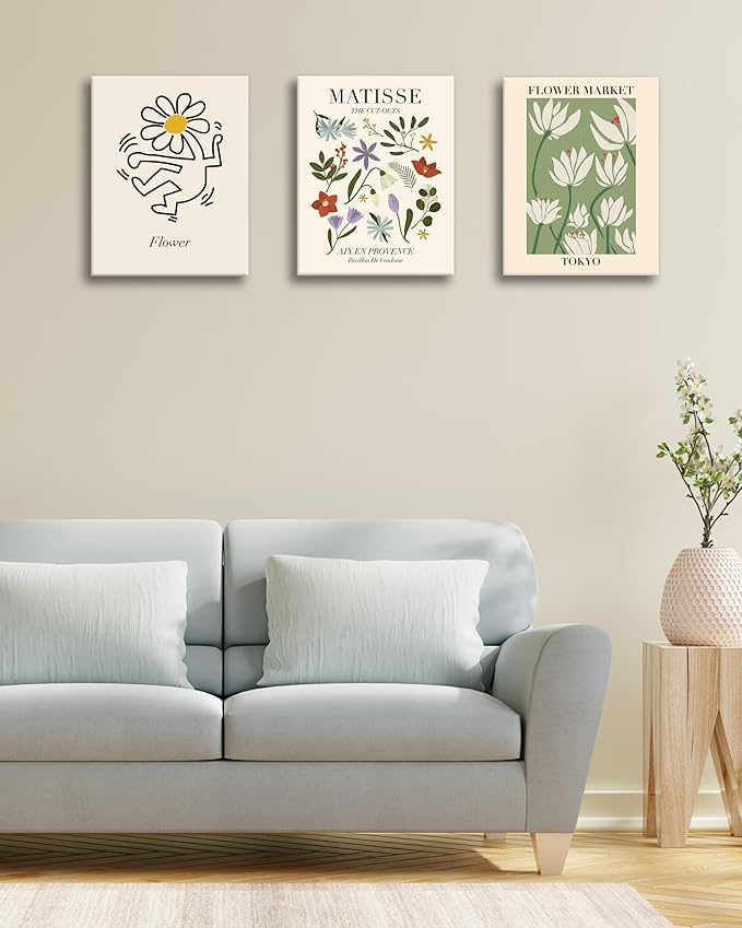 HesenDot 16x12IN Matisse Wall Art, Framed Canvas Bathroom Wall Art Pictures - Image 6