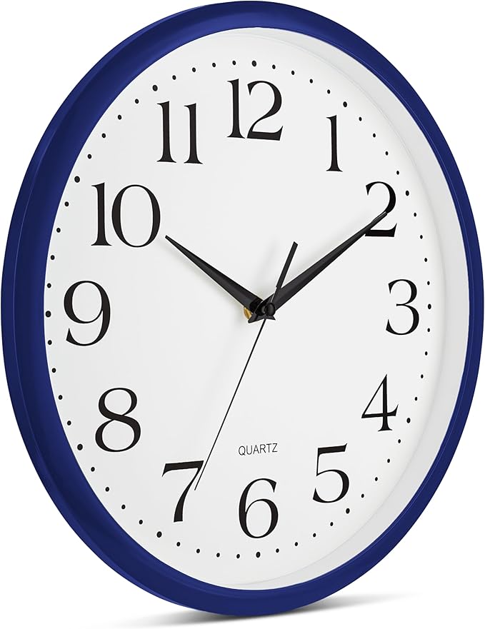 Bernhard Products Navy Wall Clock Silent Non Ticking - Image 2