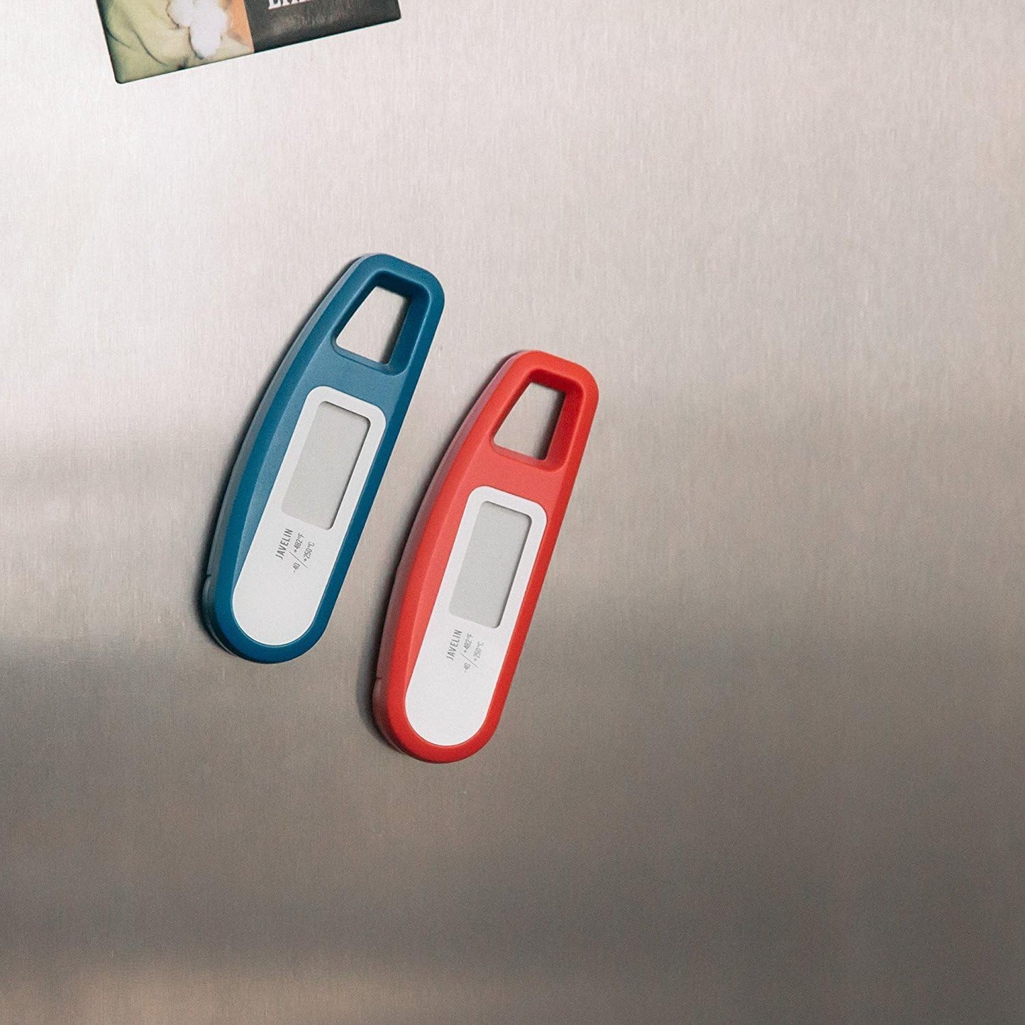 Lavatools Javelin® Ultra-Fast 3-Second Digital Instant Read Meat Thermometer for Grill and Cooking, 2.75" Probe, Compact Foldable Design, Large Display, IP65 Water Resistant, NSF Certified – Rhubarb