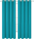 LEMOMO Teal Blackout Curtains/52 x 108 Inch/Set of 2 Panels Room Darkening - Image 2