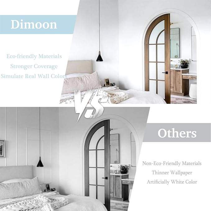 Dimoon 17.7''x78.7'' Peel and Stick Wallpaper White Contact Paper - Image 9