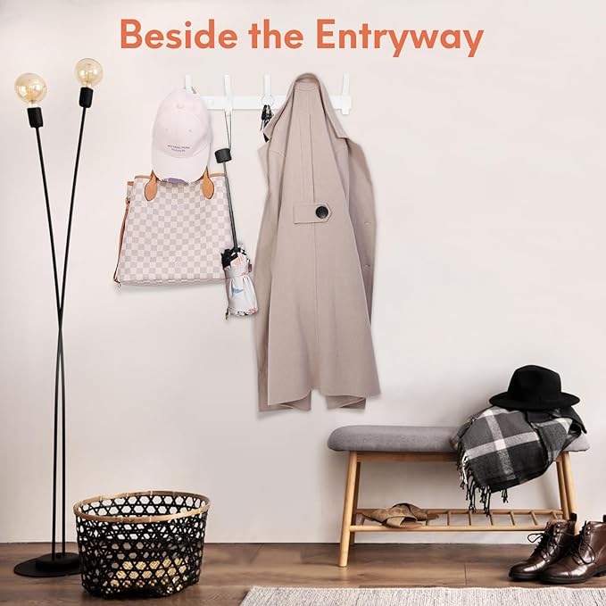 Optish Coat Rack Wall Mount, Coat Hook Wall Mount, Wall Hooks - Image 6