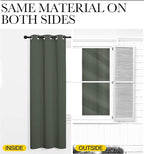 NICETOWN Dark Mallard Blackout Draperies Curtains, 55 inches Wide by 120 inches - Image 6