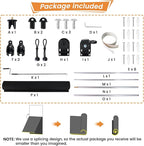 7'W x 8'H Black Patio Shades Roll up Outdoor Roller Shade Crank Wand Blind - Image 8