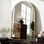 HARRITPURE Arched Wall Mirror – 24"x36" Arch Bathroom Mirror, Living Room Home - Image 2
