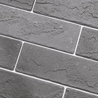 100 Vintage Grey Faux Brick Wall Tiles, 3D Thin Brick Veneers by TORURAL