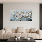 Anolyfi White Textured Flowers Wall Art - Image 5