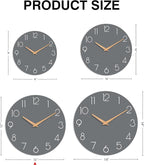 cicininc Wall Clock, 12 Inch Wooden Silent Non-Ticking, Decorative Battery - Image 3