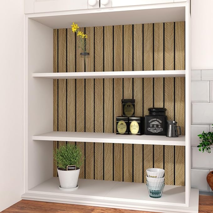 Brown 3D Wood Slat Panels for Walls Acoustic Slat Wall Paneling Peel and Stick - Image 8
