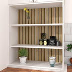 197"x23.6" Brown Wood Slat Wall Panels Self Adhesive Acoustic Slat Wall - Image 8