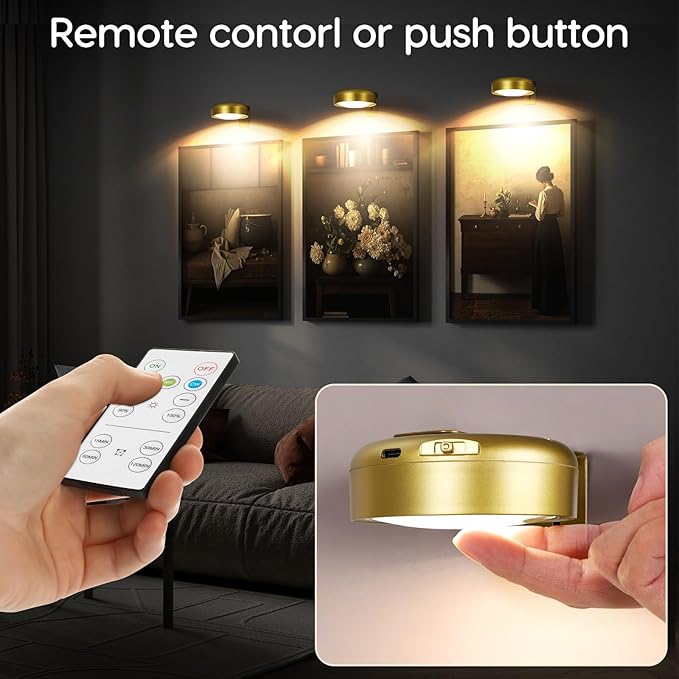 Picture Light for Wall with 2500mAh Rechargeable Battery, Wireless Painting Art - Image 6