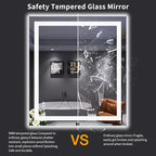 LOAAO 32"X36" LED Bathroom Mirror - Image 8