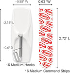 Sinfuo Wire Hooks for Wall Medium 16 Hooks, Heavy Duty Wall Hooks - Image 2