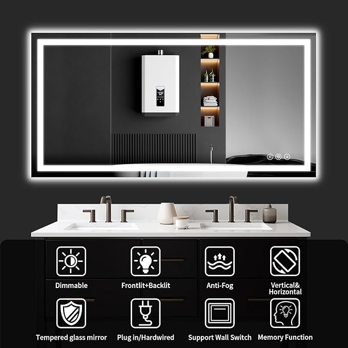 30"x48" LED Bathroom Mirror - Image 2