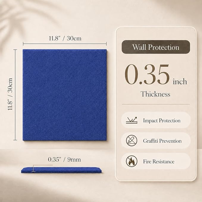 Large Cork Boards for Walls – 36" x 24" Self Adhesive Felt Wall Tiles - Image 2