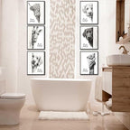 Funny Bathroom Wall Art Black and White Bathroom Posters Decor Rustic Donkey - Image 6